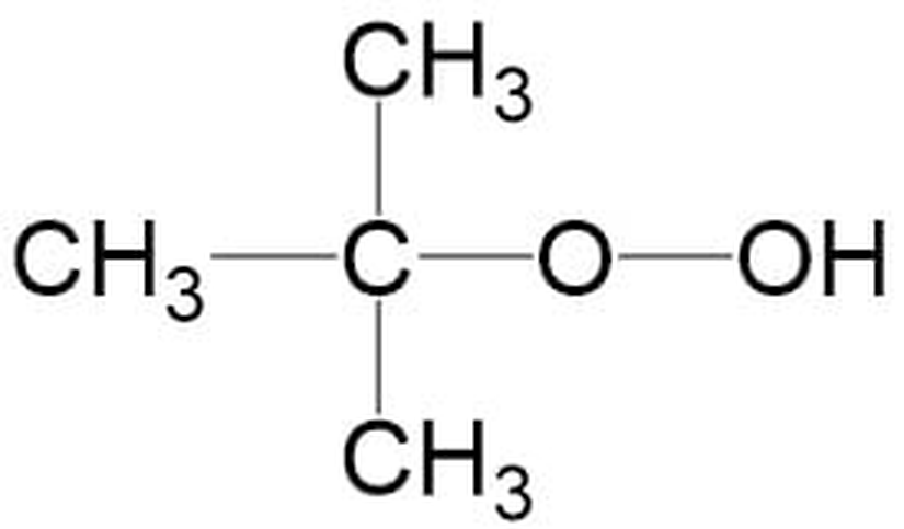 tert-Butyl hydroperoxide, 70% solution in water Molecular Structure